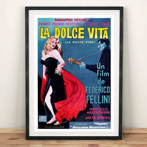 La dolce vita 02 # Stampa 35x50 Poster Cinema Film ItalianoPapi arte 