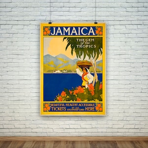 Vintage Jamaica Tourism Poster Print A3/A4 - Etsy 日本
