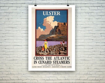 Ulster Print: Vintage Northern Ireland Travel Poster
