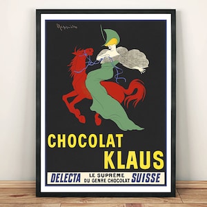 Chocolate Print: Vintage French Chocolat Klaus Advert Poster