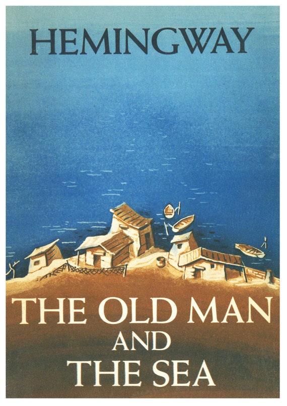 The Old Man and the Sea - Hemingway Postcard for Sale by TheBlueBox115