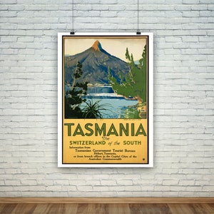 Tasmanien Print: Australisches Vintage Poster
