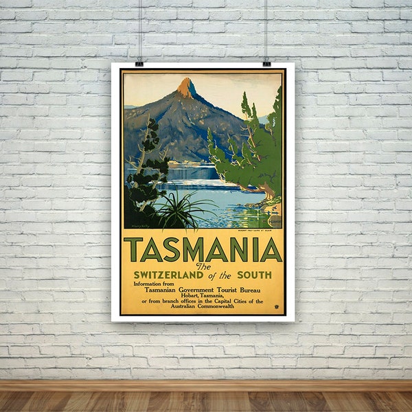 Tasmania Print: Vintage Australian Travel Poster