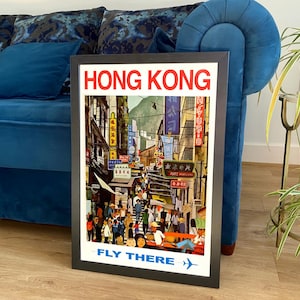 Hong Kong Print: Vintage Asien Reiseplakat