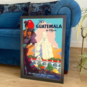 Impressão da Guatemala: pôster de viagem vintage de Tikal