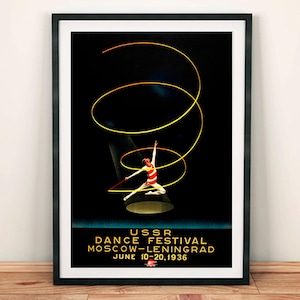 Dance Festival Poster: Vintage Russian Ballet USSR Print
