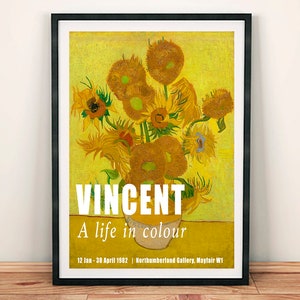 Vincent Van Gogh Poster: Sunflowers Art Gallery Exhibition Print