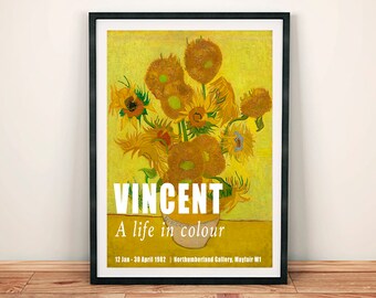 Vincent Van Gogh Poster: Sunflowers Art Gallery Exhibition Print
