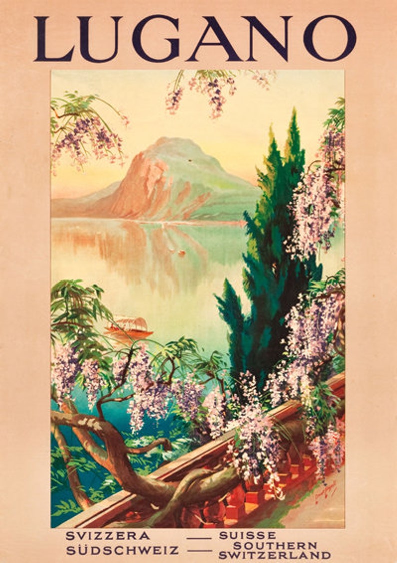 Lugano Poster: Vintage Swiss Travel Print image 2