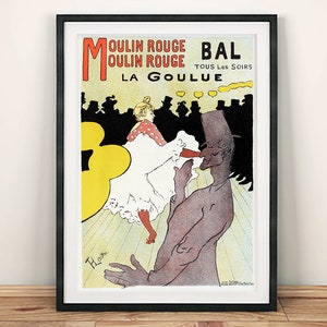 Moulin Rouge Poster: Vintage Toulouse Lautrec French Cabaret Print