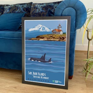 San Juan Islands Poster: Vintage National Monument Travel Print