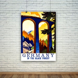 Deutschland Poster: Vintage Schwarzwald Reise Druck