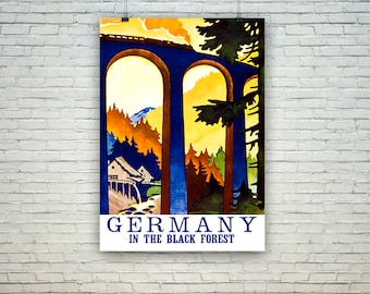 Germany Poster: Vintage Black Forest Travel Print