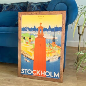 Stockholm Poster: Vintage Sweden Travel Art Print