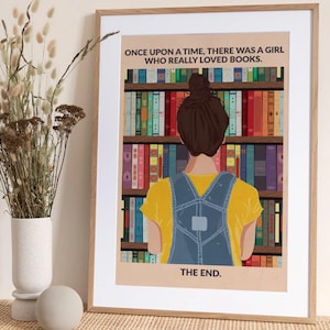 Love Reading Art Print: Girl Who Loves Books Poster