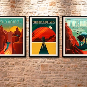 SpaceX Posters, Retro Space Explorer Travel Prints