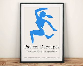 Poster Blue Cut Outs: stampa della mostra della galleria d'arte ispirata a Matisse