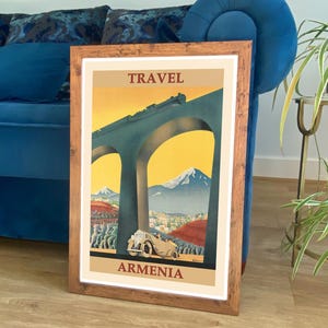 Póster de Armenia: impresión de viaje europea vintage