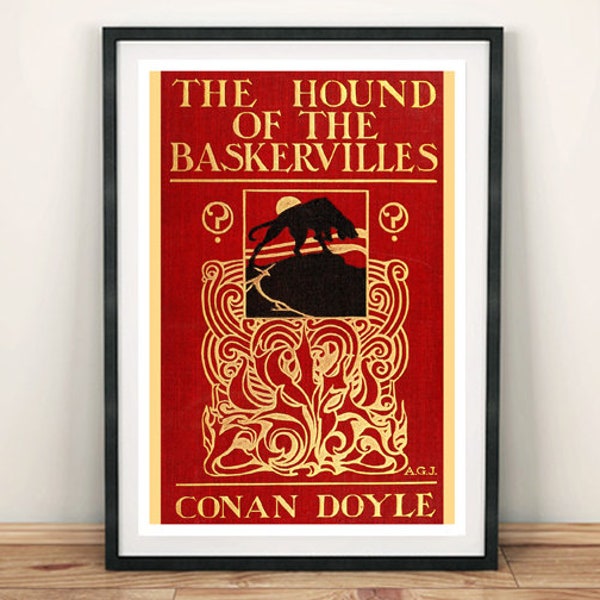 Sherlock Holmes Poster: Hound of the Baskervilles Book Cover Art Print