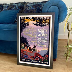 La Route Des Alpes Poster: Vintage French Alpine Travel Print