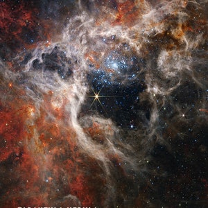 NASA Space Photographs: Hubble and James Webb Nebula and Galaxy Posters Tarantula Nebula