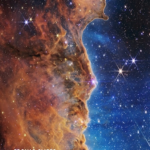 NASA Space Photographs: Hubble and James Webb Nebula and Galaxy Posters Cosmic Cliffs