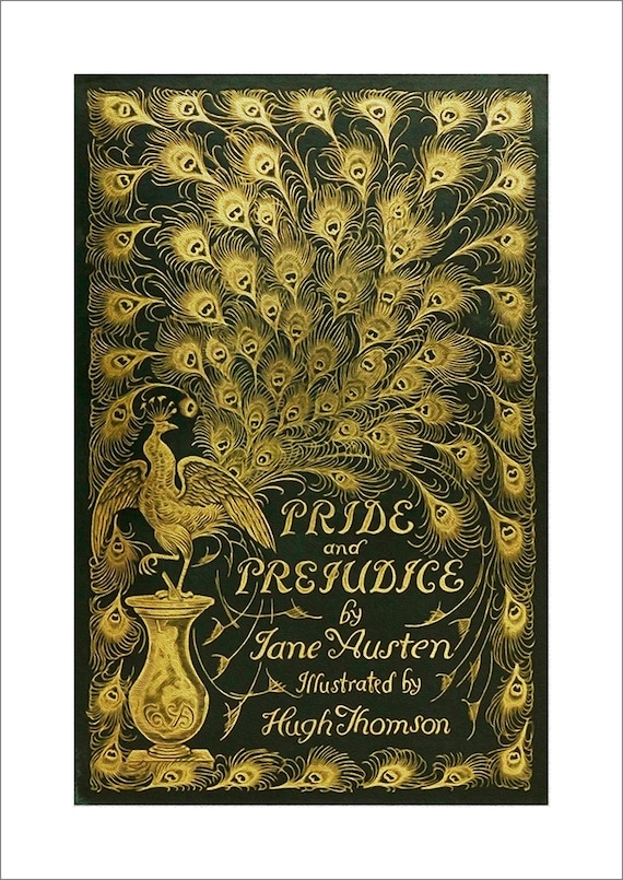 Pride and Prejudice Poster: Vintage Book Cover Art Print - Etsy