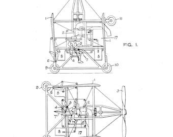 ニコラ・テスラの特許プリント：飛行機械の設計図アート - Etsy 日本
