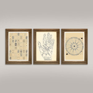 Fortune Teller Prints: Vintage Mystic Cards and Palm Reader Art