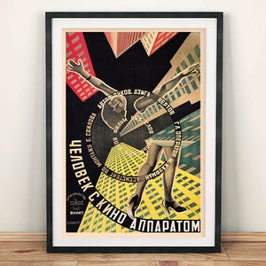 Man With a Movie Camera Poster: Vintage Russian Cinema Print