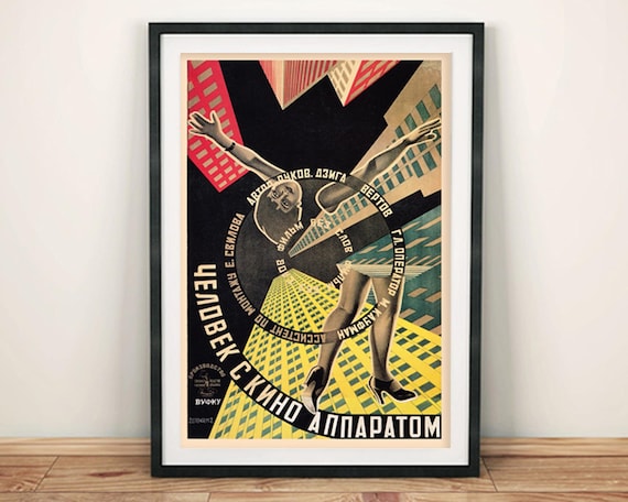 Man With a Movie Camera Poster: Vintage Russian Cinema Print