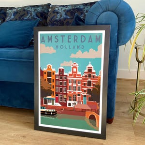 Amsterdam Print: Vintage Holland Travel Poster