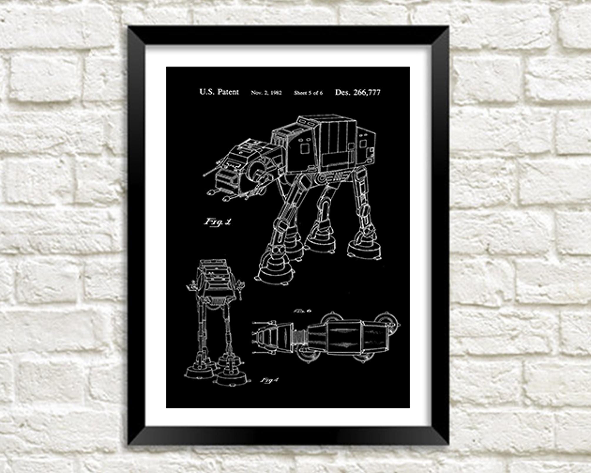 At-at Patent Print: Star Wars Imperial Walker Toy Blueprint At-at Patent Print: Star Wars Imperial Walker Toy Blueprint
