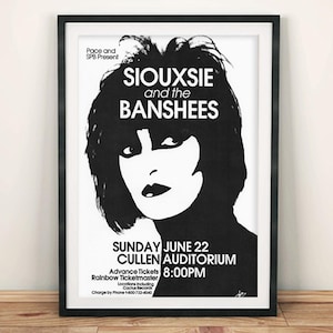 Siouxie and the Banshees Poster: Arthouse Punk Music Concert Tour Poster