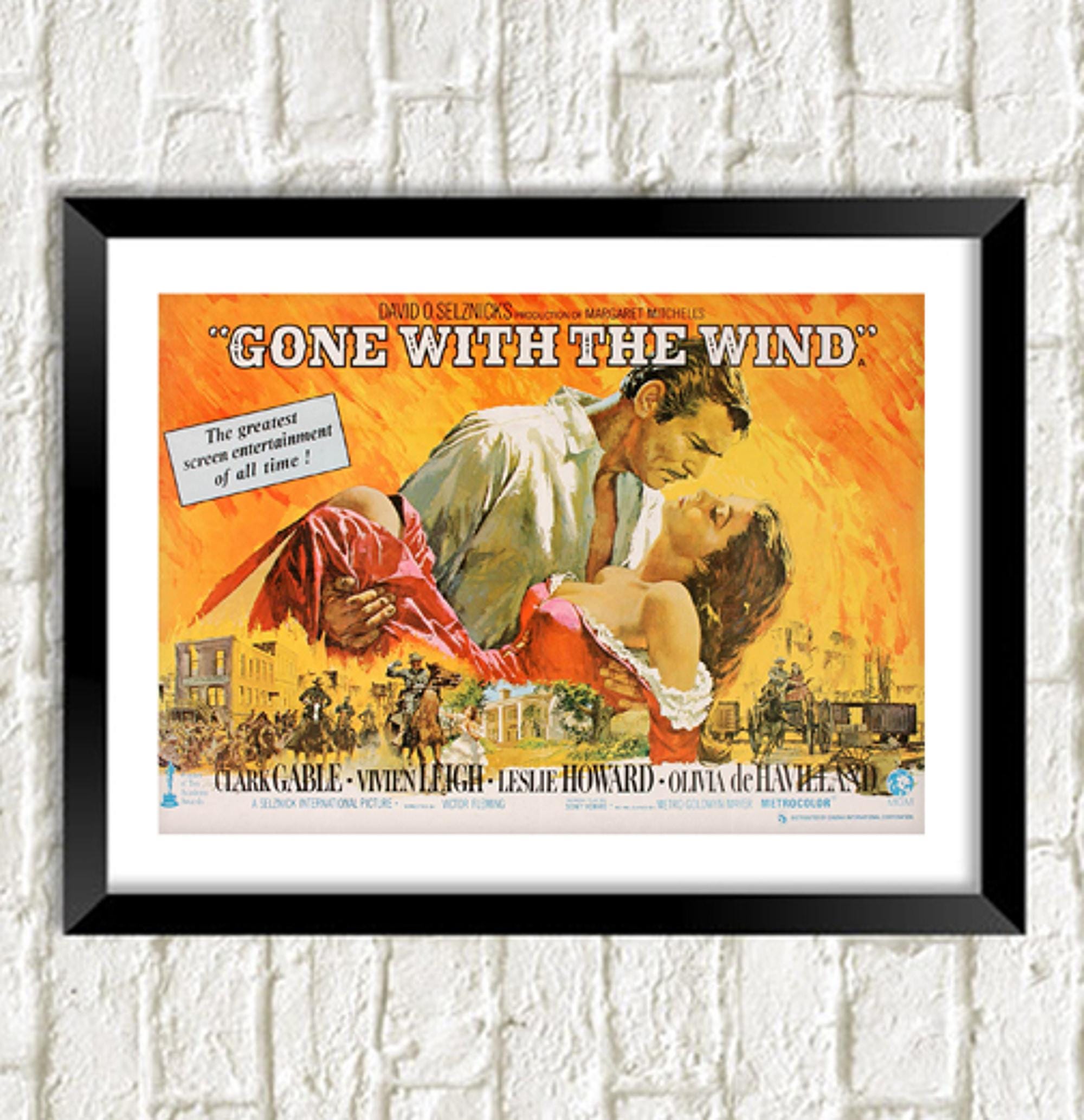 Gone With the Wind Poster: Vintage Hollywood Cinema Print - Etsy