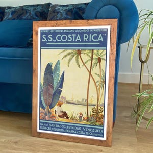 Costa Rica Poster: Vintage Luxury Cruise Travel Print