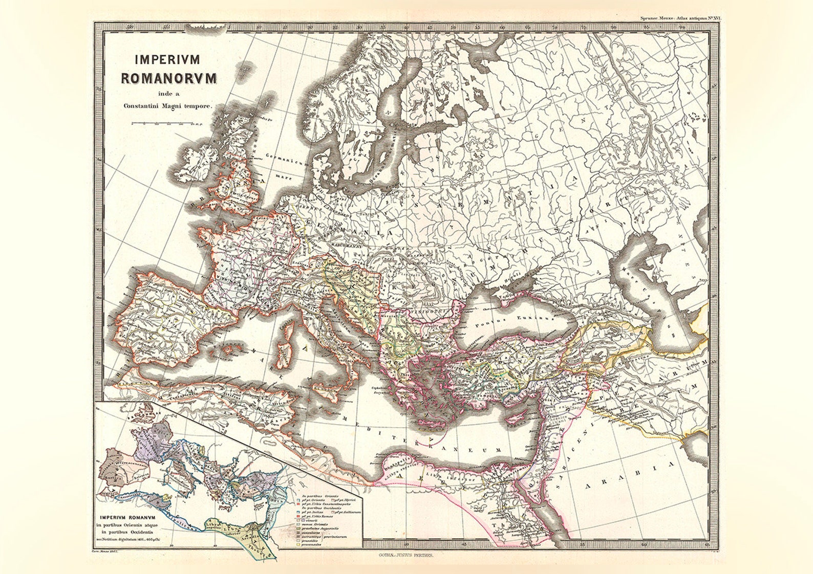 Roman Empire Map Print: Classical World Atlas Artwork - Etsy