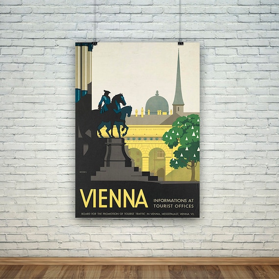 Vienna Print: Vintage Austria Travel Poster