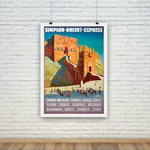 Simplon Orient Express Poster: Vintage European Travel Print