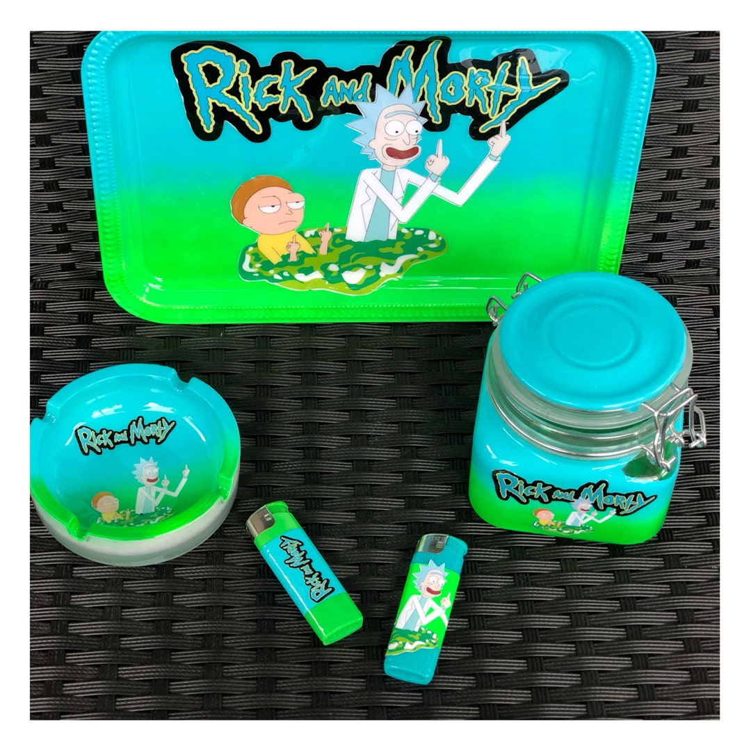 Rick and Morty Weed Rolling Tray Set or Tray Etsy