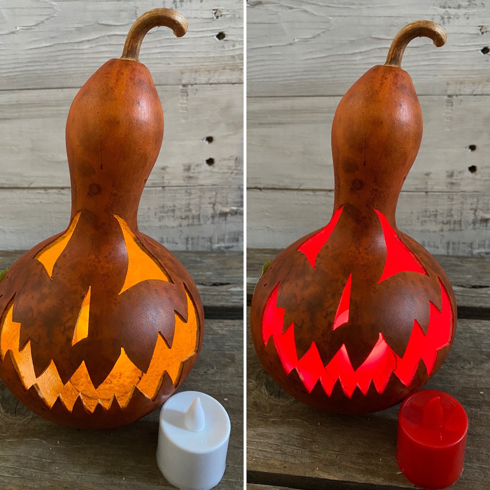 HALLOWEEN DRIED GOURD Jack O Lantern Pumpkin Decoration Etsy
