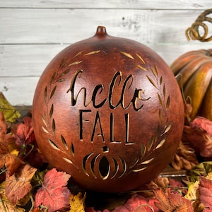 FALL GOURD Jack O Lantern Pumpkin Decoration