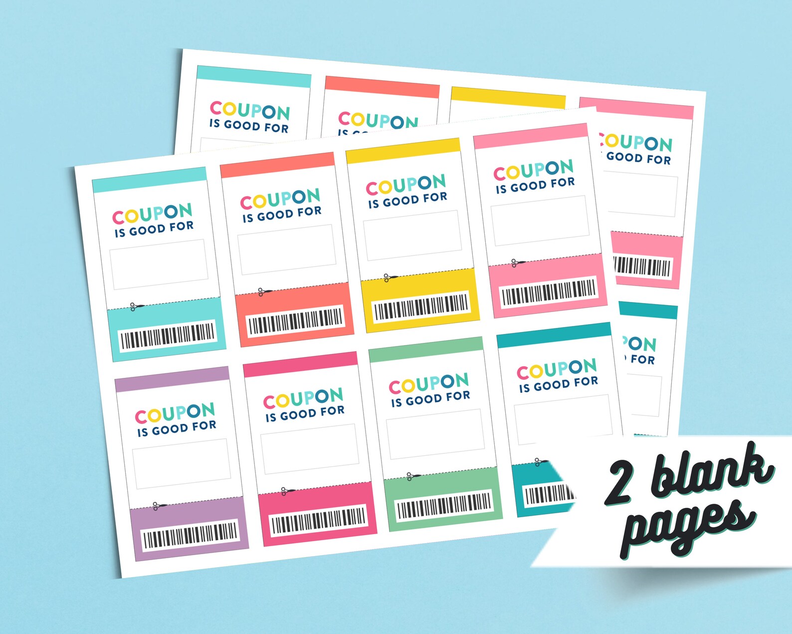 Kids Reward Coupons Printable Rainbow Coupons Birthday Coupons DIY