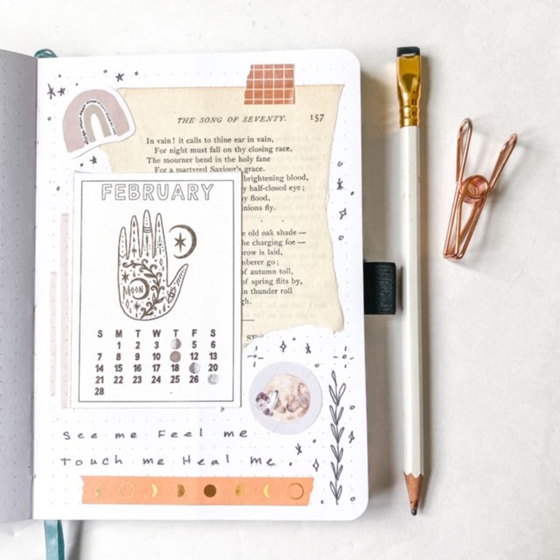 bullet journal mini calendar