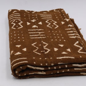 Bogolan Mudcloth Kaki #5 - 170cmx110cm - from AfricanTextil 100% Coton Malien handmade