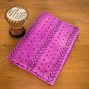 Bogolan Mudcloth Violet 9 180cmx110cm from AfricanTextil 100% Coton Malien handmade image 2