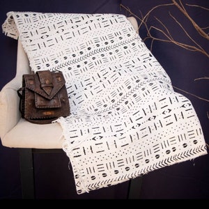 Bogolan Mudcloth White #71 - from AfricanTextil Malian Cotton & Handmade