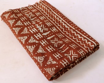 Bogolan Mudcloth Brun #5 - 180cmx110cm - from AfricanTextil 100% Coton Malien handmade