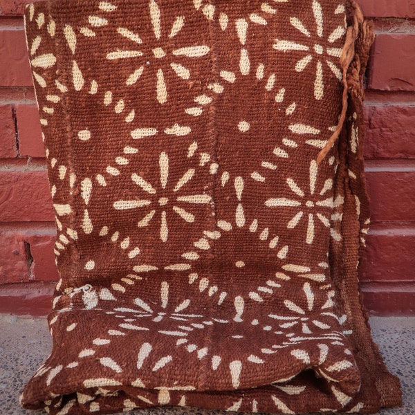 Bogolan Mudcloth Brun #31 - 180cmx110cm - from AfricanTextil 100% Coton Malien handmade
