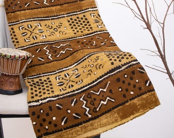 Bogolan Mudcloth Multicolor #67 - from AfricanTextil Malian Coton & handmade